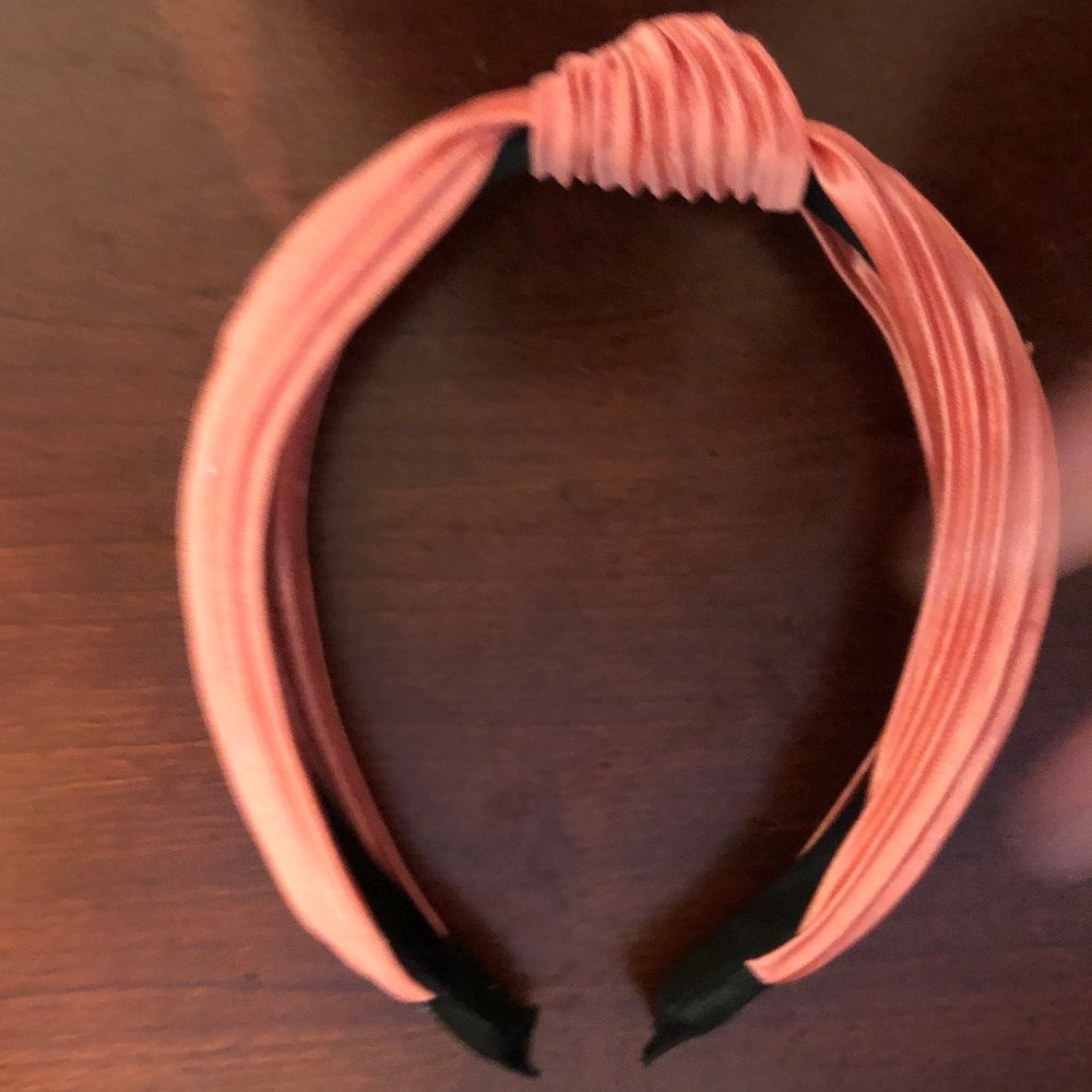 Pink Satin Knot Headband
